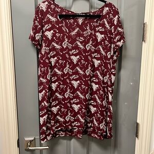For Love And Lemons Burgundy Cowgirl Tunic
